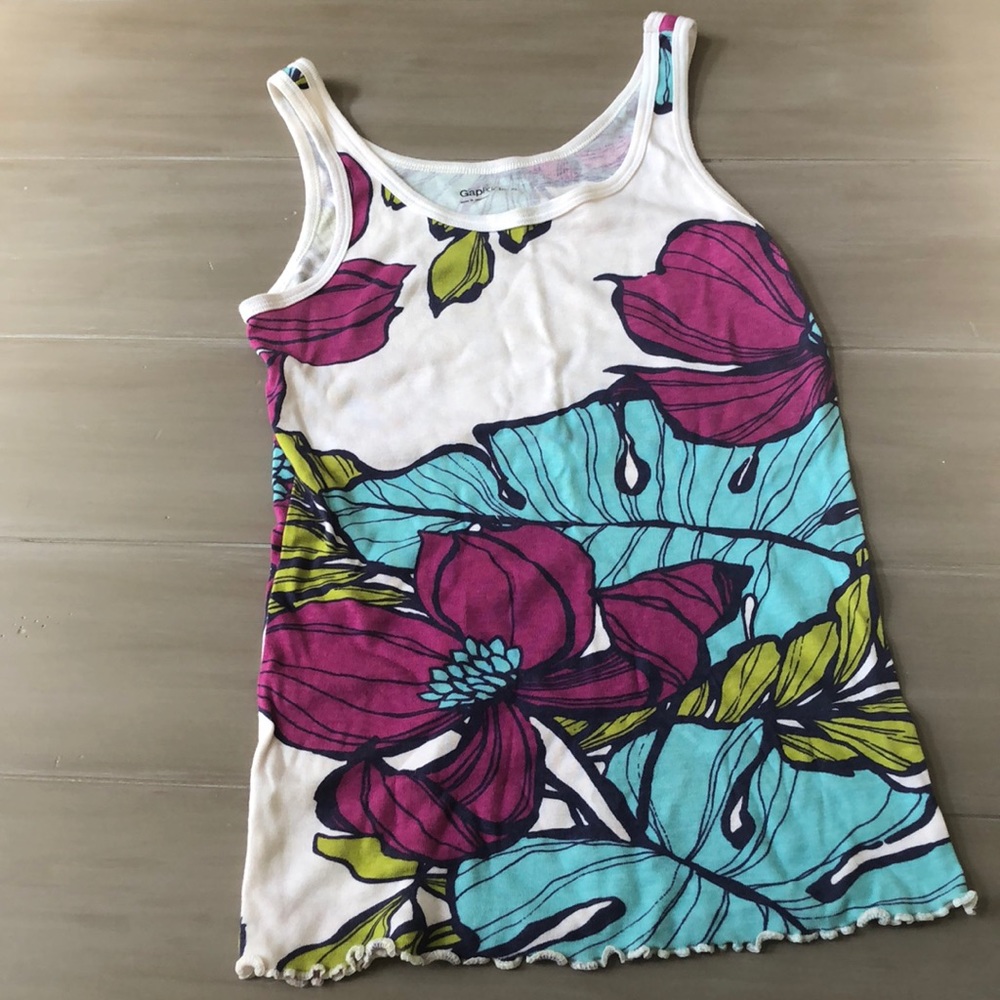 SALE! Gap kids tropical floral tank. Size 12